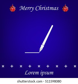Fountain pen icon, flat design