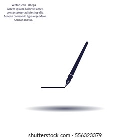 Fountain pen icon, flat design