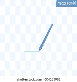 Fountain pen icon, flat design