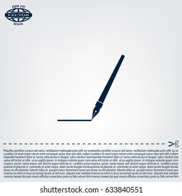 Fountain pen icon, flat design