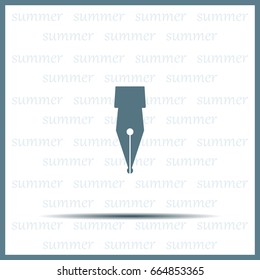 Fountain pen icon, flat design
