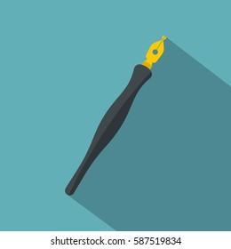 Fountain Pen Icon. Flat Illustration Of Fountain Penvector Icon For Web