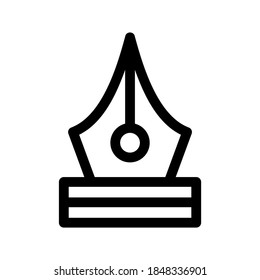 Fountain Pen icon or logo isolated sign symbol vector illustration - high quality black style vector icons
