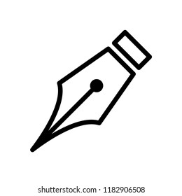 Fountain pen icon logo template