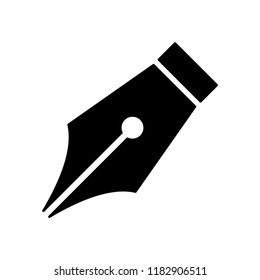 Fountain pen icon logo template