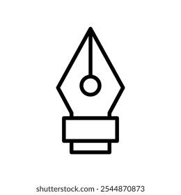 Fountain pen icon Outline vector for web ui