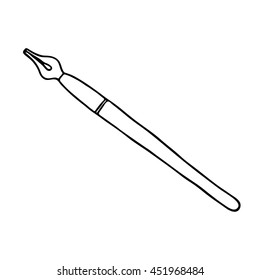 Fountain pen icon. Outlined on white background.