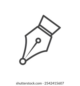 Fountain pen icon Symbol mark in filled style