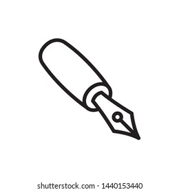 Fountain Pen Icon Template Vector Illustration - Vector