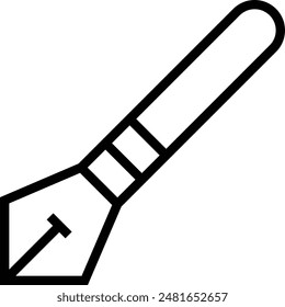 fountain pen icon. Thin linear style design isolated on white background