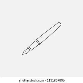 
Fountain pen icon . Vector