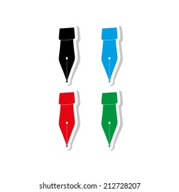 Fountain pen icon - vector