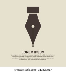 Fountain Pen Icon - Vector