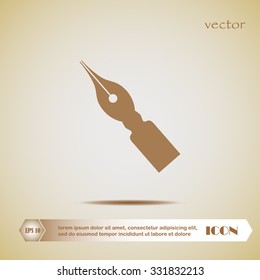 Fountain pen icon vector