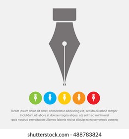 Fountain pen icon - Vector