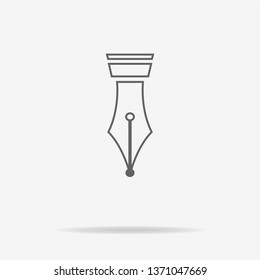 Fountain pen icon. Vector concept illustration for design.