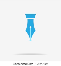 Fountain pen icon. Vector concept illustration for design.