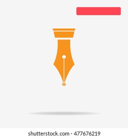 Fountain pen icon. Vector concept illustration for design.