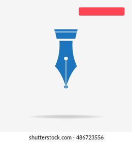 Fountain pen icon. Vector concept illustration for design.