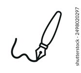 Fountain pen icon vector design templates simple and modern concept