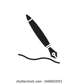 fountain pen icon vector design simple template