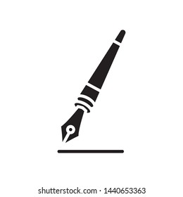 fountain pen icon vector design simple template