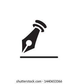 fountain pen icon vector design simple template
