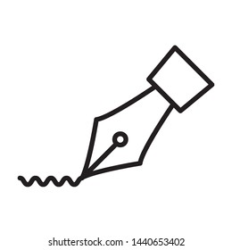 fountain pen icon vector design simple template