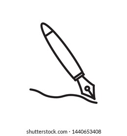 fountain pen icon vector design simple template