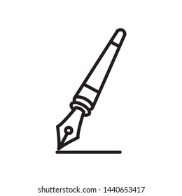 fountain pen icon vector design simple template