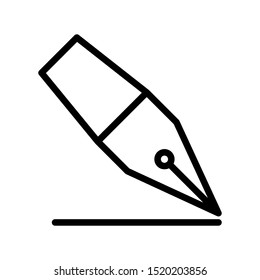 Fountain pen icon vector design template
