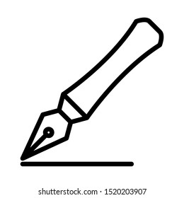 Fountain pen icon vector design template