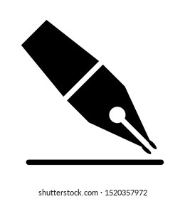 Fountain pen icon vector design template