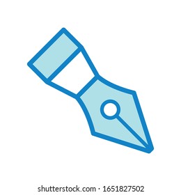 Plantilla de diseño vectorial de icono de pluma de fuente