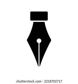 Plantilla de diseño de vectores de iconos de pluma de fuente