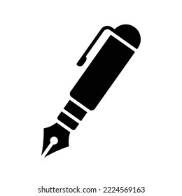 fountain pen icon vector design template in white background