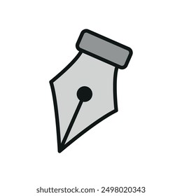 Concepto simple y moderno de las Plantillas del diseño del Vector del icono de la pluma fuente