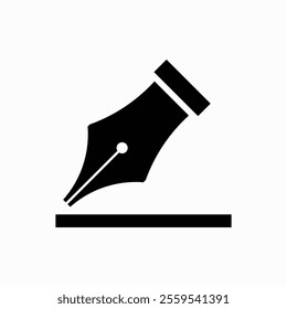 fountain pen icon vector design simple fully editable vector template