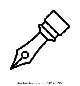 Fountain Pen Icon Vector. EPS 10.
