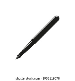 Fountain pen icon. Vector. Flat design.