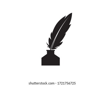 A fountain pen. Icon. Vector illustration.