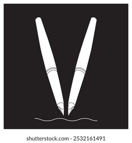 fountain pen icon vector illustration symbol design