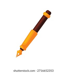 Icono de la pluma de la fuente, Ilustración vectorial de la pluma de la fuente, arte del Clip de la pluma, pluma del arte del Clip