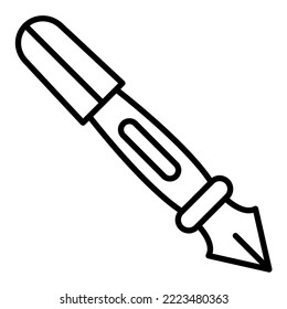 Fountain Pen icon vector image. Can also be used for web apps, mobile apps and print media.