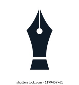 Fountain pen icon vector logo template