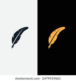 Fountain pen icon vector logo design illustration