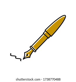 Fountain pen icon vector on white background