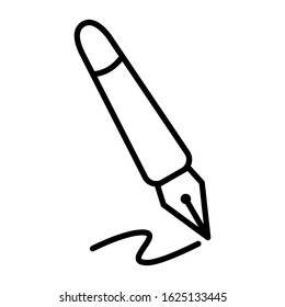 Fountain pen icon vector sign and symbol