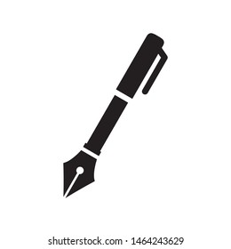 Fountain pen icon vector. Pen icon symbol. Simple design style on white background.