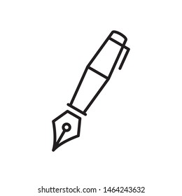 Fountain pen icon vector. Pen icon symbol. Simple design style on white background.